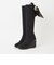【9cm】ハイウェッジ ニットロングブーツ