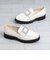ビジューバックル厚底ローファー