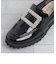 ビジューバックル厚底ローファー