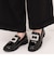 ビジューバックル厚底ローファー