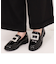 ビジューバックル厚底ローファー