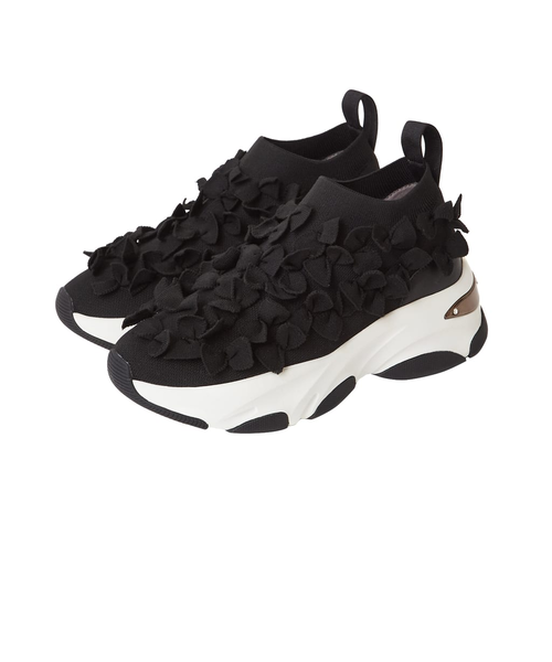 撥水加工】リボンデザイン軽量ニットソックススニーカー｜アルテミス