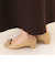 グログランリボン　ローヒールパンプス