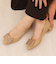 グログランリボン　ローヒールパンプス