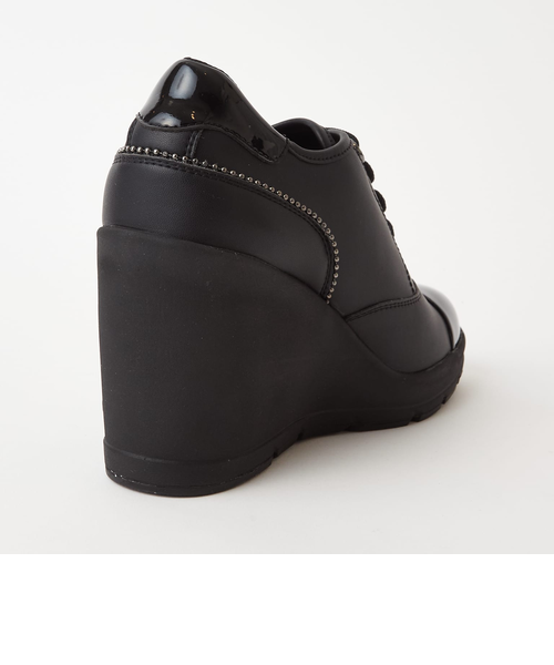 美品 +diana 軽量 ボールチェーン9cm台ヒールアップスニーカー ブラック 軽量】ボールチェーン9cm台ヒールアップスニーカー｜アルテミス