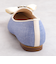 ビジューリボン　オペラカットフラットパンプス