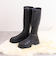 厚底ソールストレッチロングブーツ