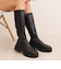 厚底ソールストレッチロングブーツ