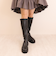 厚底ソールストレッチロングブーツ