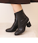 ビジューヒール　ストレッチショートブーツ