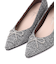 ラインストーンリボン　ツイードパンプス
