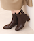 ラウンドトゥ　ベルトデザインショートブーツ