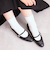 キルティングメリージェーンストラップパンプス