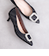 ビジューバックルポインテッドトゥパンプス