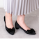 ビッグリボンローヒールパンプス