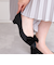 ビッグリボンローヒールパンプス