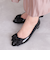 ビッグリボンローヒールパンプス