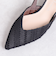 Vカットローヒールバックストラップパンプス