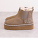 【軽量】厚底フェイクムートンブーツ