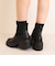 リブニット厚底ソックスブーツ