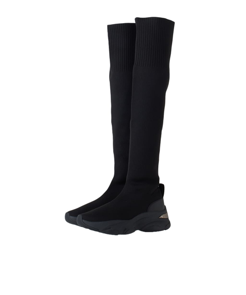 軽量・撥水加工】ストレッチニット ニーハイブーツ｜アルテミスバイ