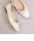 【片足140g】超軽量スクエアトゥリボンフラットシューズ