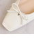 【片足140g】超軽量スクエアトゥリボンフラットシューズ