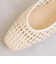 スクエアトゥメッシュ素材パンプス