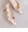 ドレープリボン　ポインテッドトゥパンプス