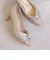 ドレープリボン　ポインテッドトゥパンプス