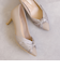 ドレープリボン　ポインテッドトゥパンプス