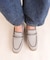 【ニット素材】厚底コインローファー