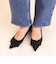 ビッグリボン　ポインテッドトゥパンプス
