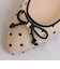 リボンモチーフ　ドットチュールパンプス