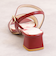 いちご柄中敷き チャンキーヒールストラップサンダル