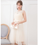 レース×チュールウエストリボンAラインワンピース