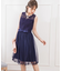 レース×チュールウエストリボンAラインワンピース