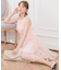 レース×チュールウエストリボンAラインワンピース