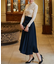 バックルベルトフレアスカート【結婚式】【パーティー】【フォーマル】【セレモニー】