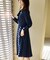 シフォンプリーツ切り替えAラインワンピース
