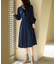 シフォンプリーツ切り替えAラインワンピース