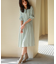 シフォンプリーツ切り替えAラインワンピース