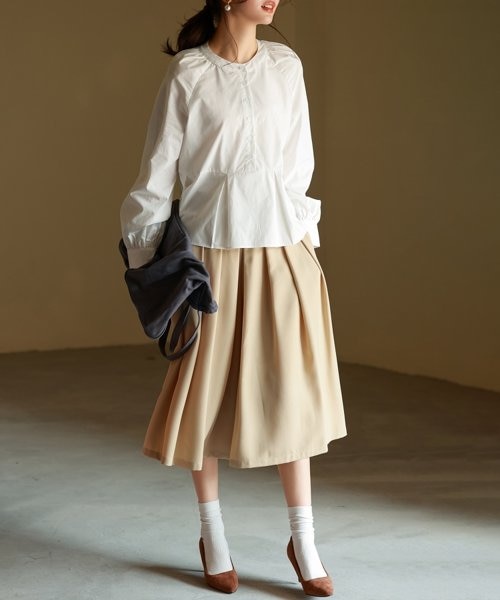 プリーツスカート風ガウチョパンツ｜セゾンドパピヨンの通販｜&mall