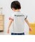 袖折り返しチェックTシャツ