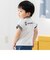 袖折り返しチェックTシャツ