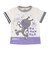 袖折り返しチェックTシャツ
