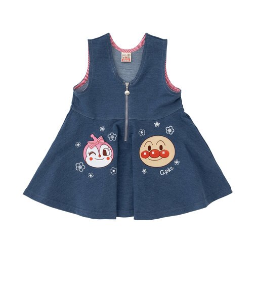 アンパンマンドキンちゃんアップリケジャンパースカート｜アンパンマン