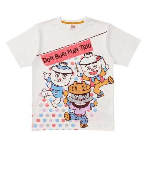 ONIGIRIページ！ どんぶりマントリオ半袖Tシャツセット ふたをパカ!どんぶりまんトリオTシャツ 大人｜アンパンマンキッズ