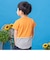 裾ボーダー切替Tシャツ