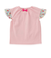 いちご総柄袖フリルリボンTシャツ